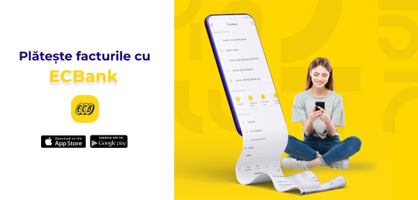 Acum poți achita comod facturile la utilități direct din aplicația de mobile banking ECBank!